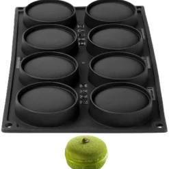 Pavoni Siliconen Vorm Mono Macaron Ø7x3,5cm (8) Set/2 New