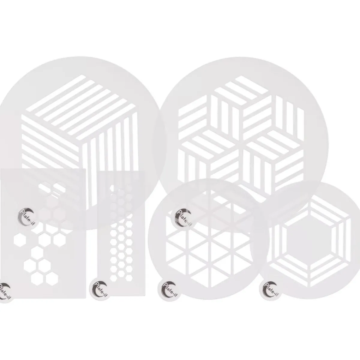 Plate-it Stencil Hexagon Set/6 Hot