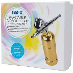 PME Airbrush Kit Oplaadbaar Goud Outlet
