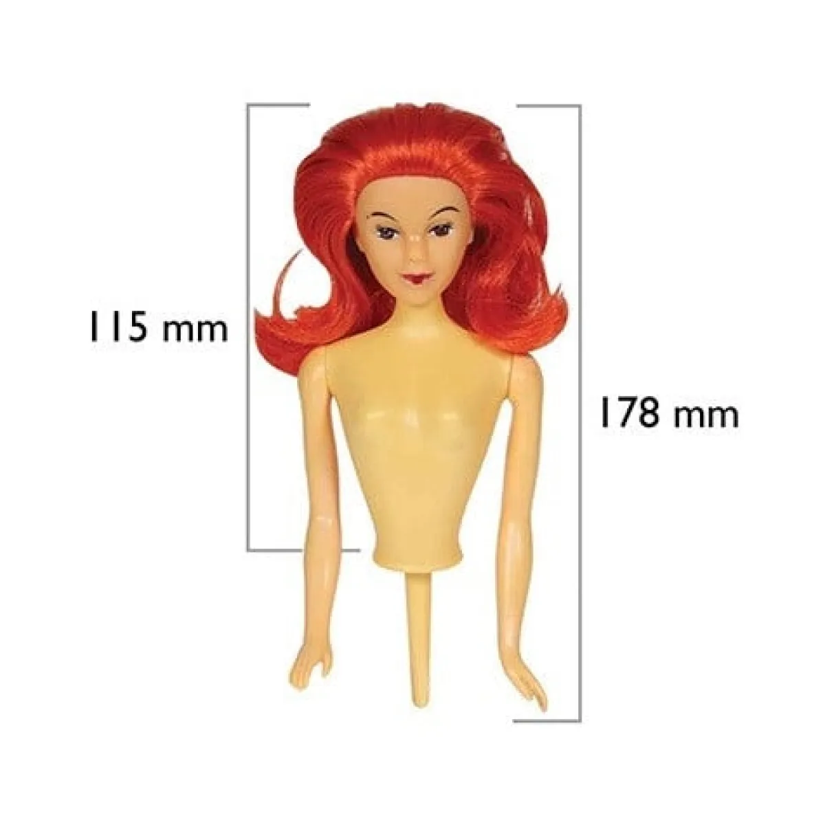 PME Barbie Doll Pick (Pin Popje) Rood haar Discount