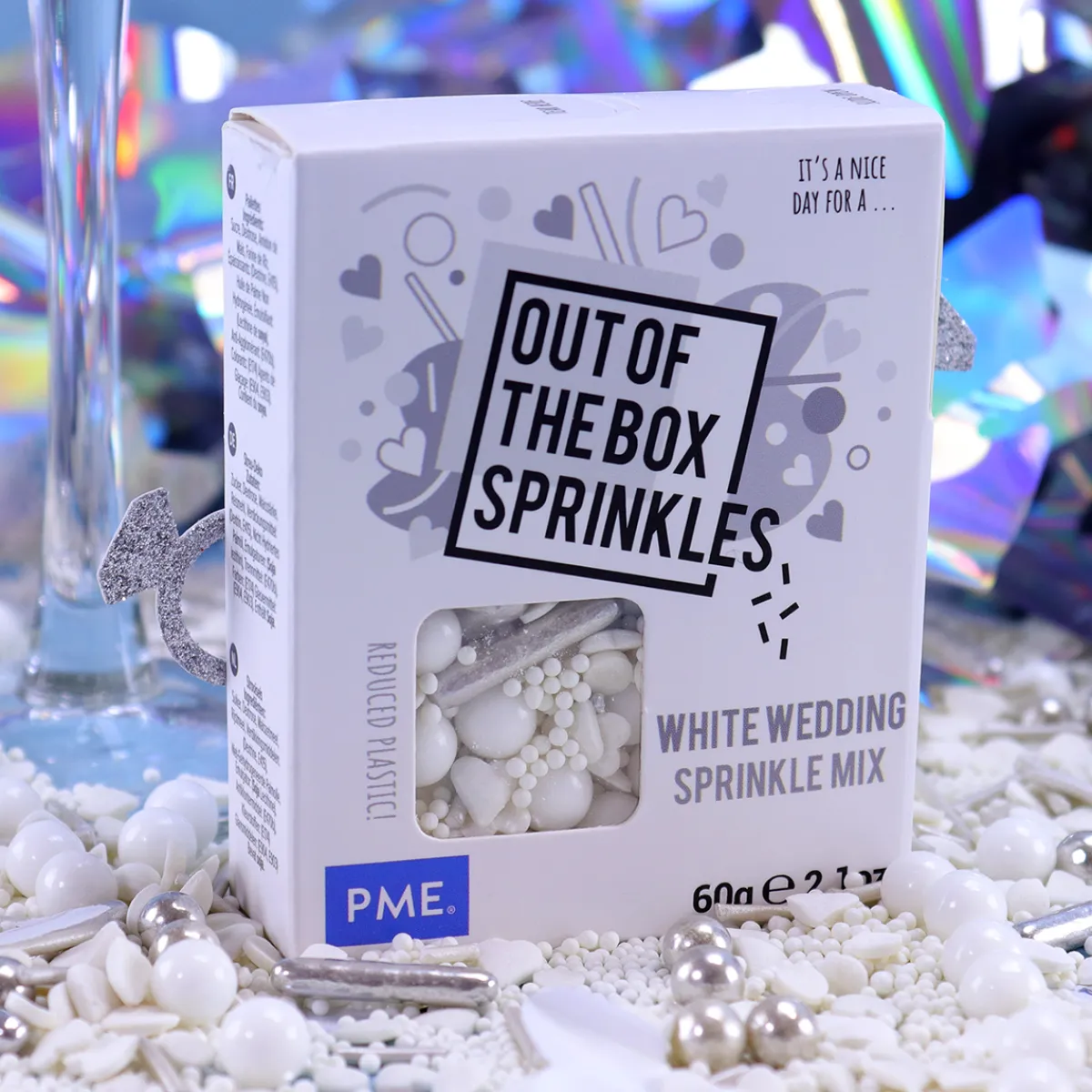PME Bruiloft Wit Sprinkle Mix (Out of the Box) 60g Best