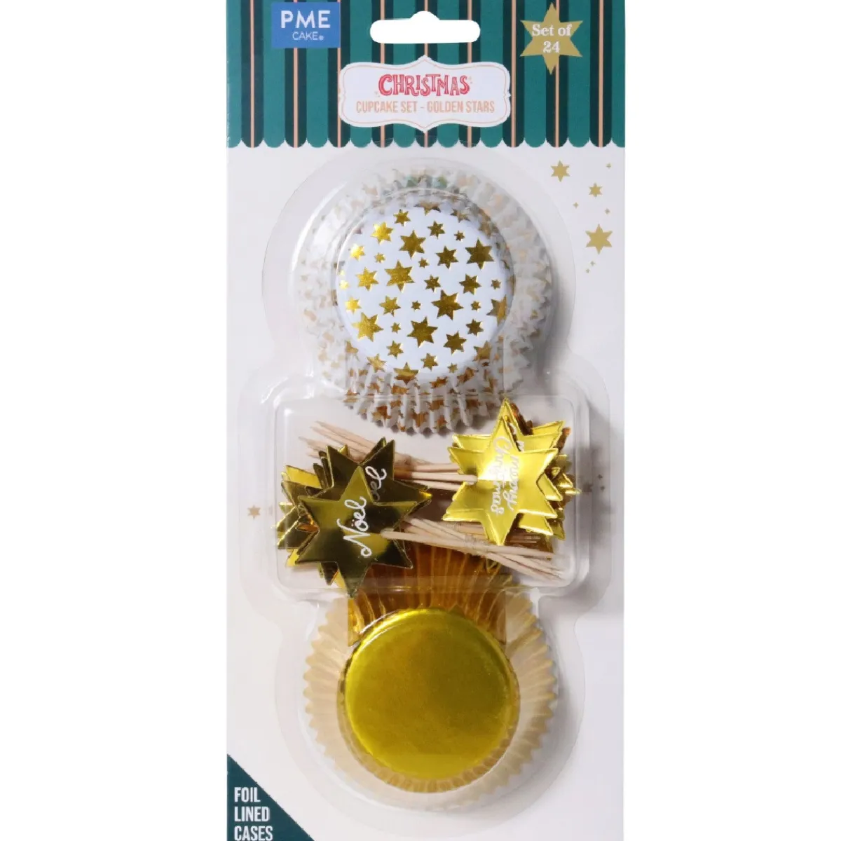 PME Cupcake Set Gouden Sterren 24st. Online