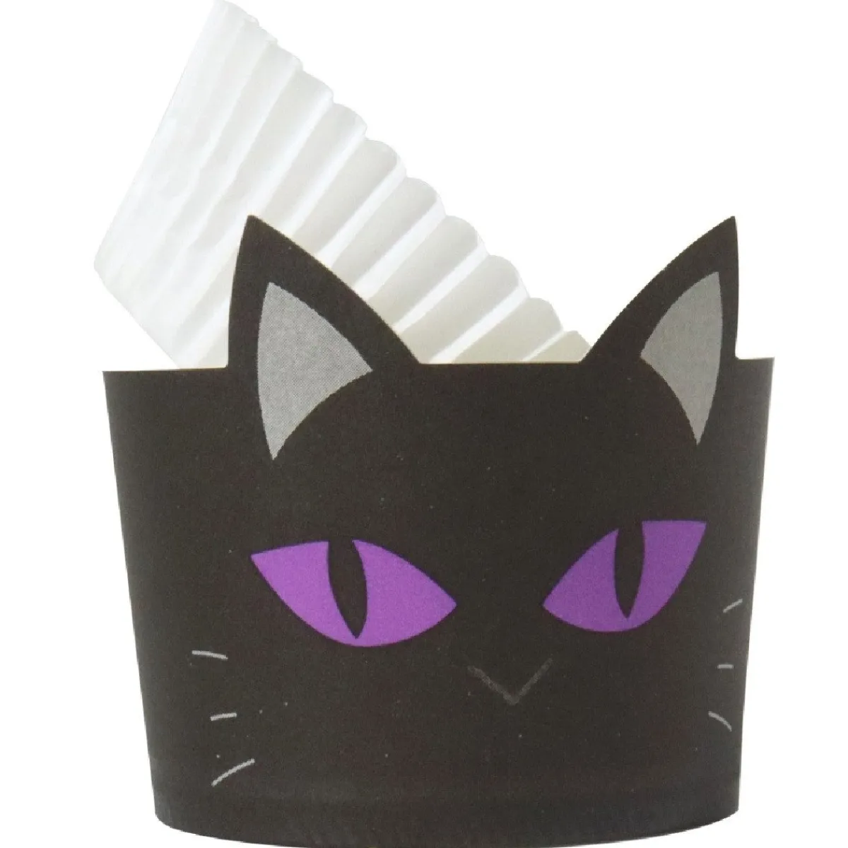 PME Halloween Cupcake Vormpjes Zwarte Kat Ø45mm 12st.