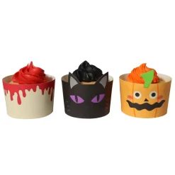 PME Halloween Cupcake Vormpjes Pompoenlantaarn Ø45mm 12st. Outlet
