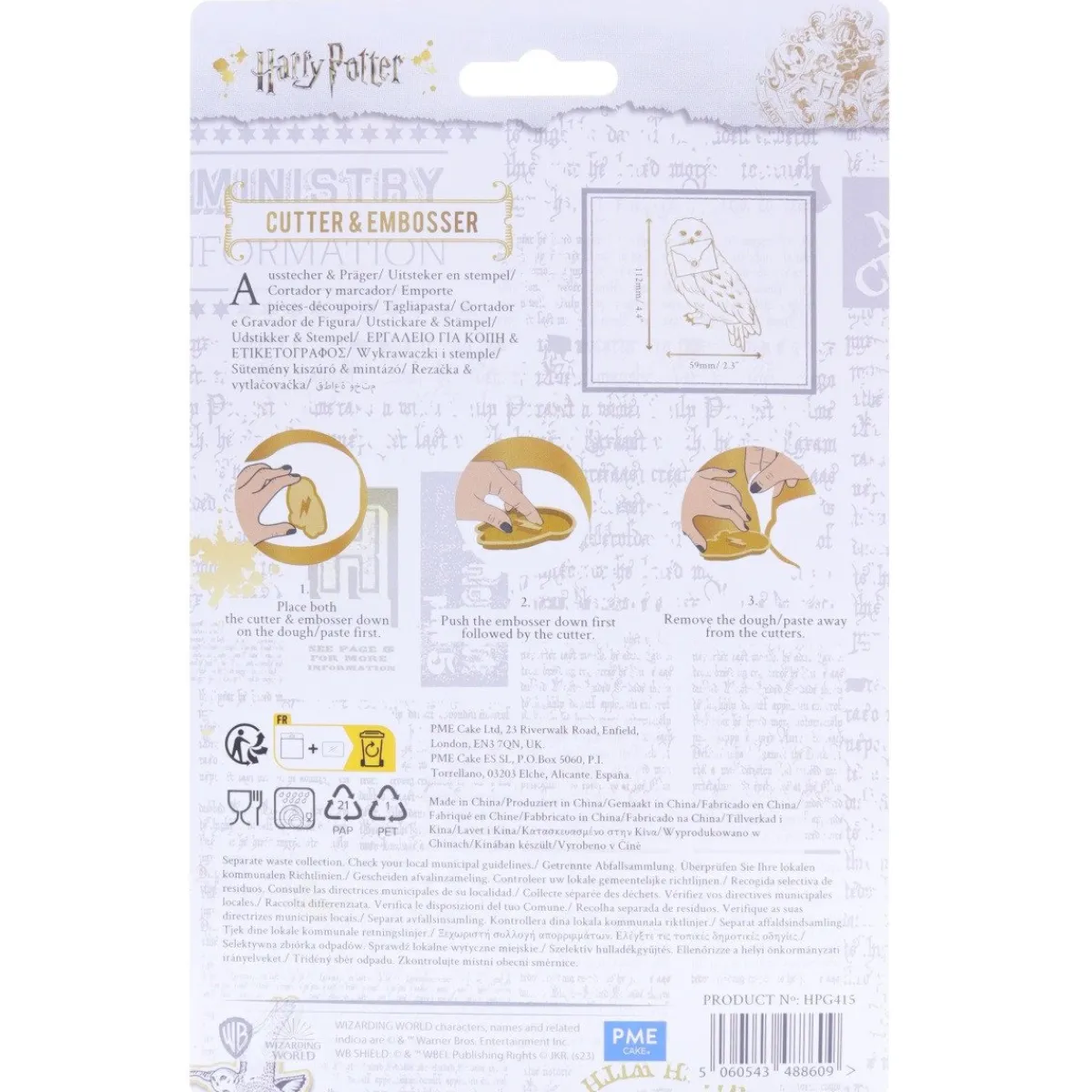 Culpitt PME Harry Potter Hedwig Uitsteker & Stempel Set/2 Best
