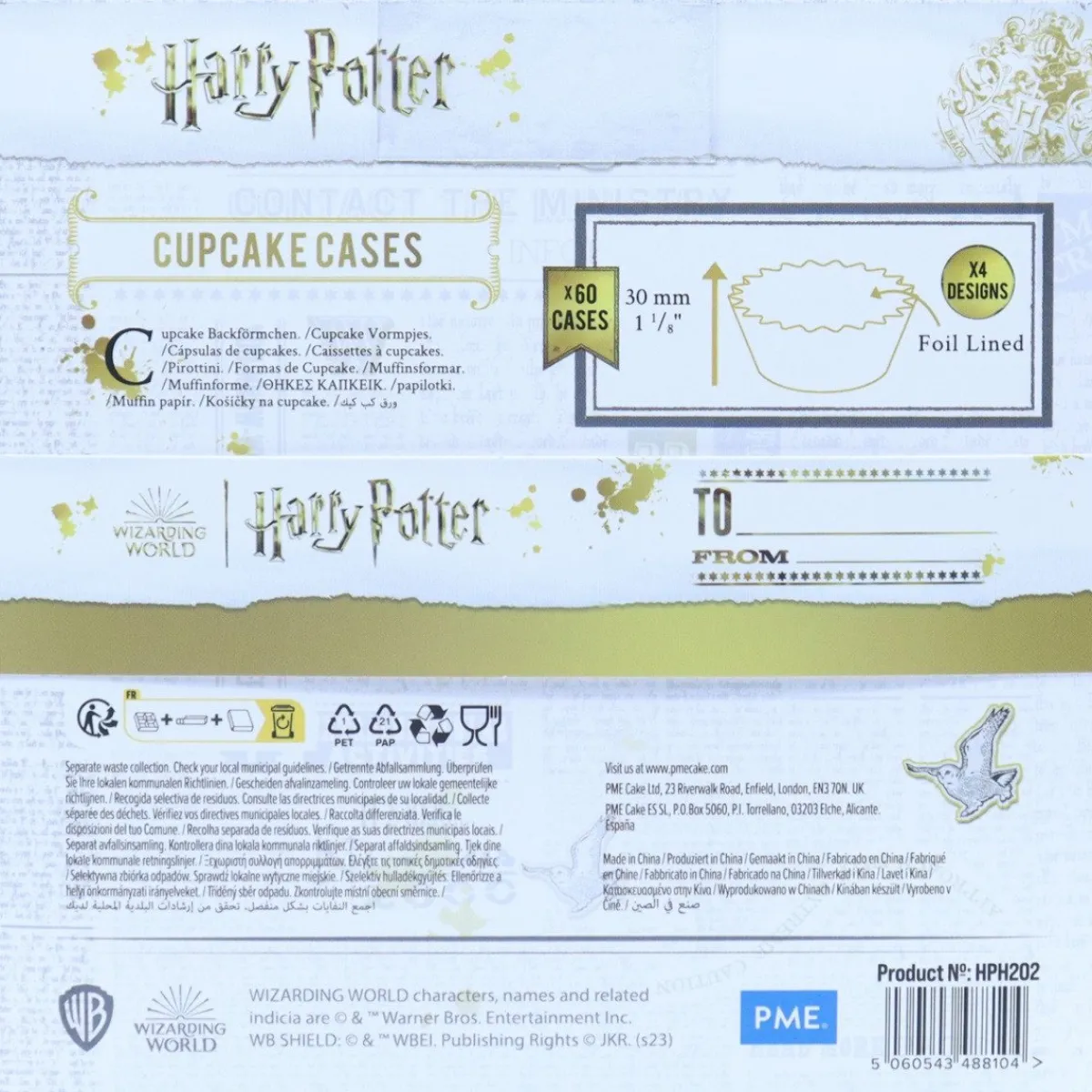 PME Harry Potter Huizen Cupcake Vormpjes Ø52mm 60st. Sale