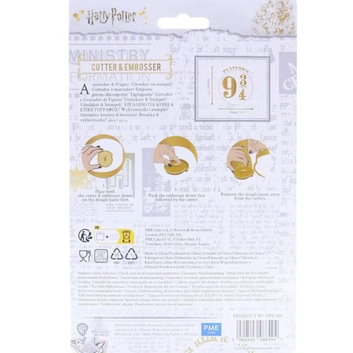 PME Harry Potter Platform 9 3/4 Uitsteker & Stempel Set/2 Clearance