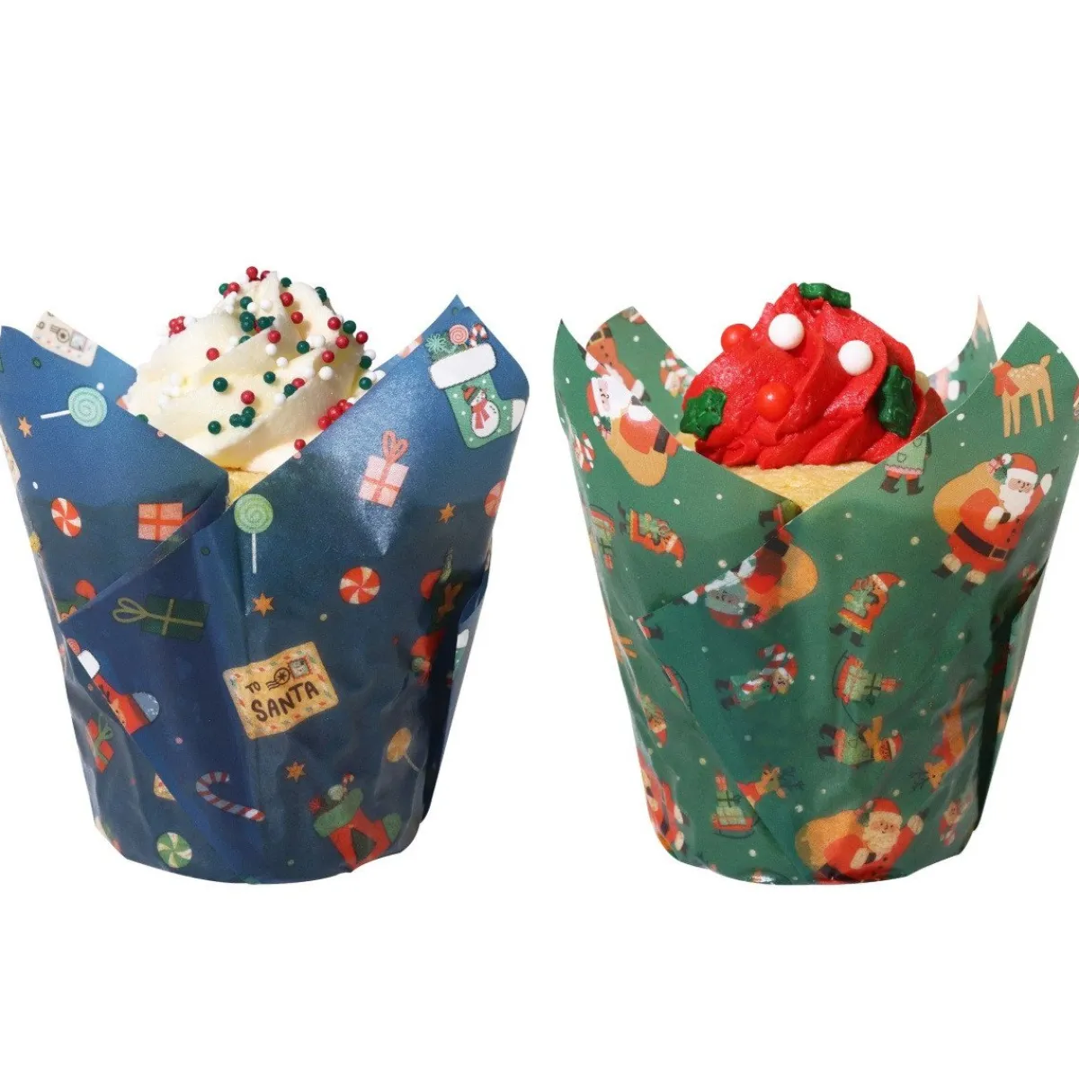 PME Muffin Cups Kerstman 24st Discount