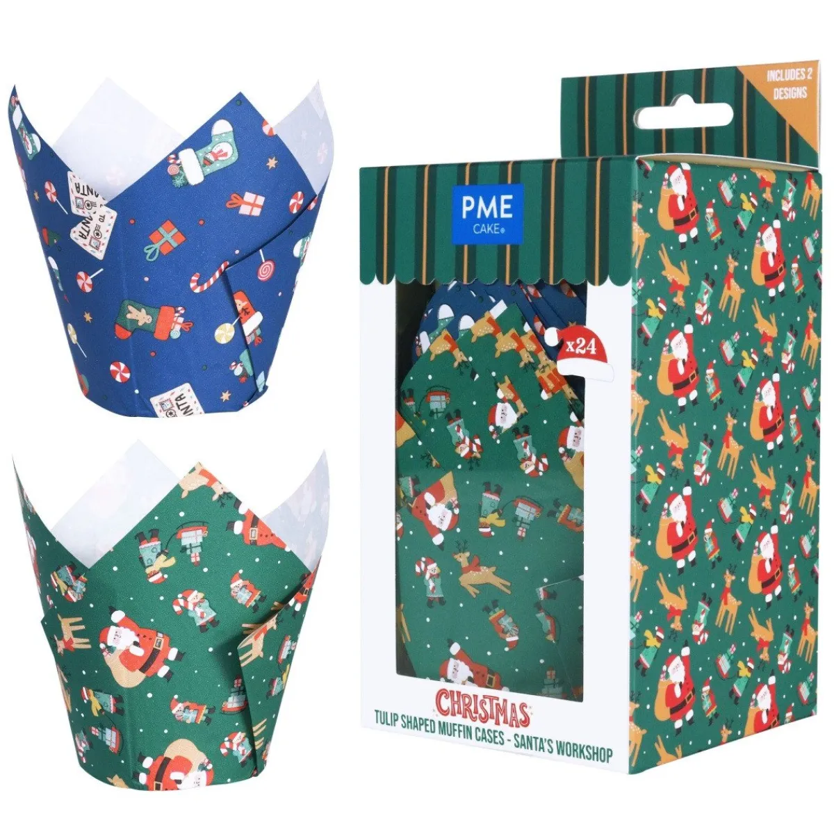 PME Muffin Cups Kerstman 24st Discount