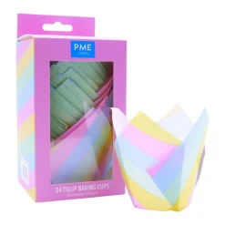 PME Muffin Cups Regenboog Strepen 24st Clearance