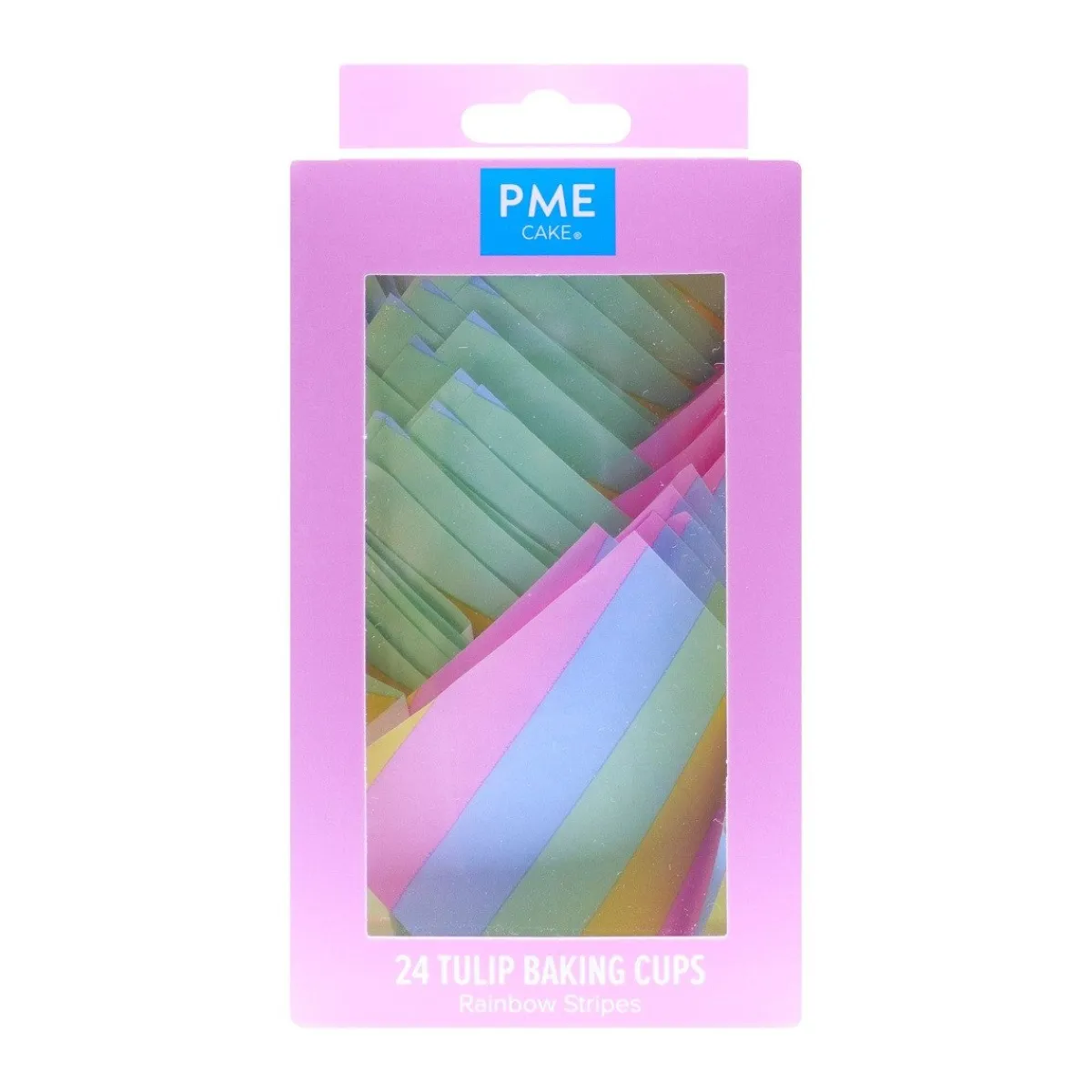 PME Muffin Cups Regenboog Strepen 24st Clearance