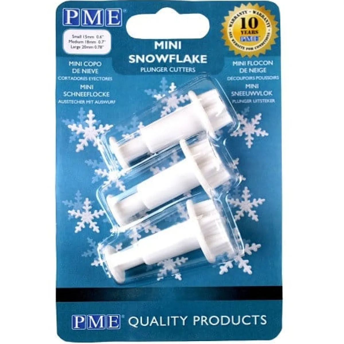 PME Plunger Cutter Mini Sneeuwvlok/IJskristal set/3 Outlet