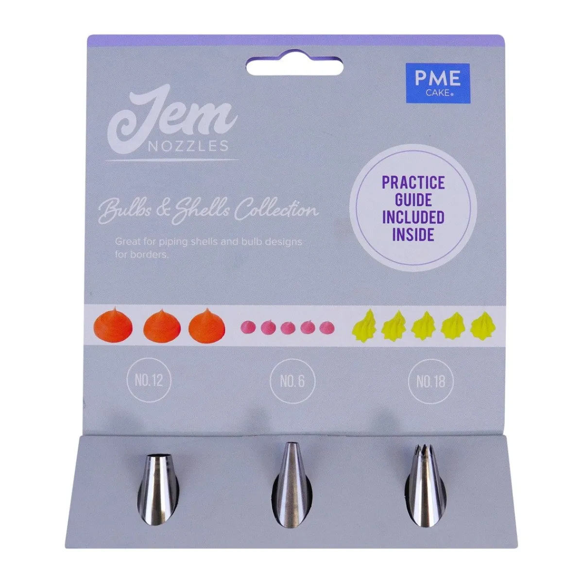PME Spuitmondjes Bolletjes & Schelpen Set/3 Best