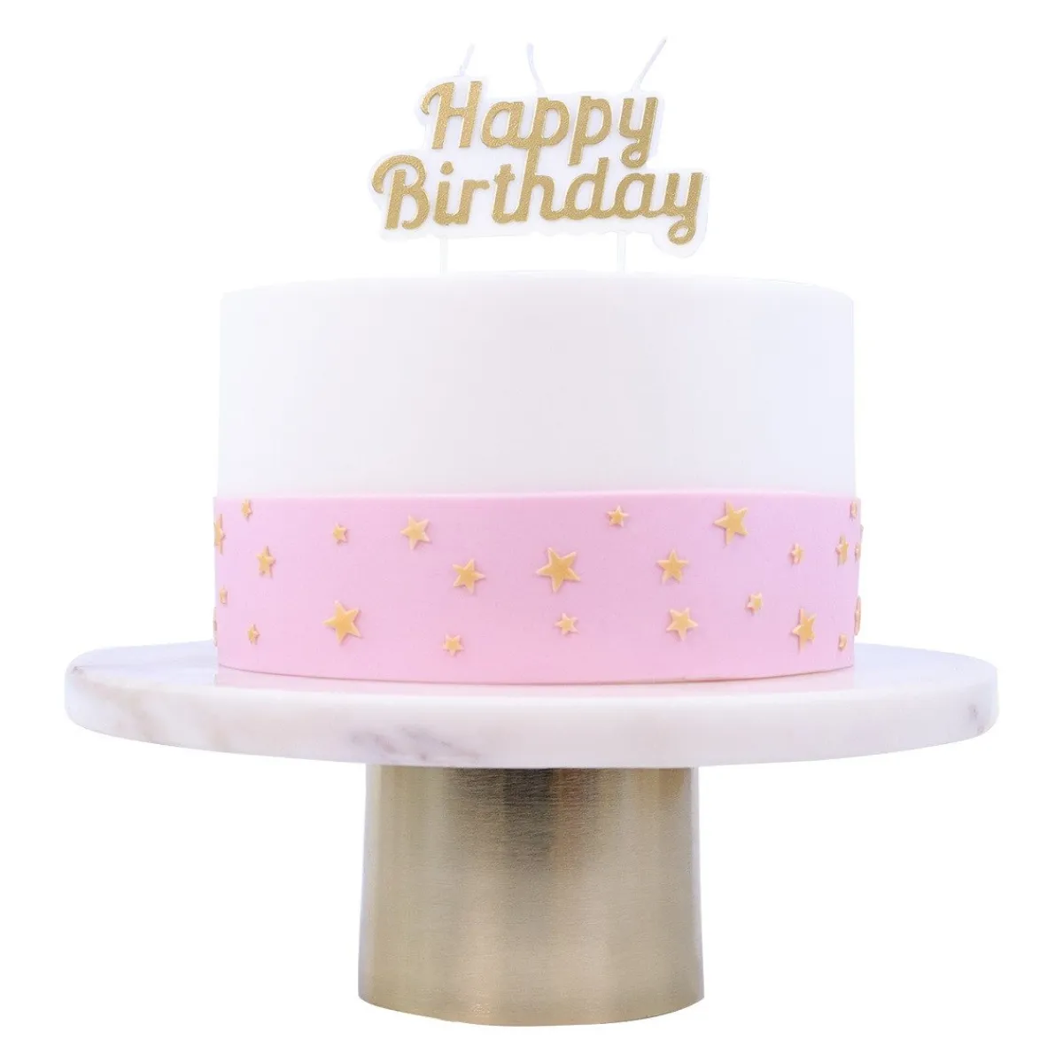 PME Taartkaarsje Happy Birthday Goud Sale
