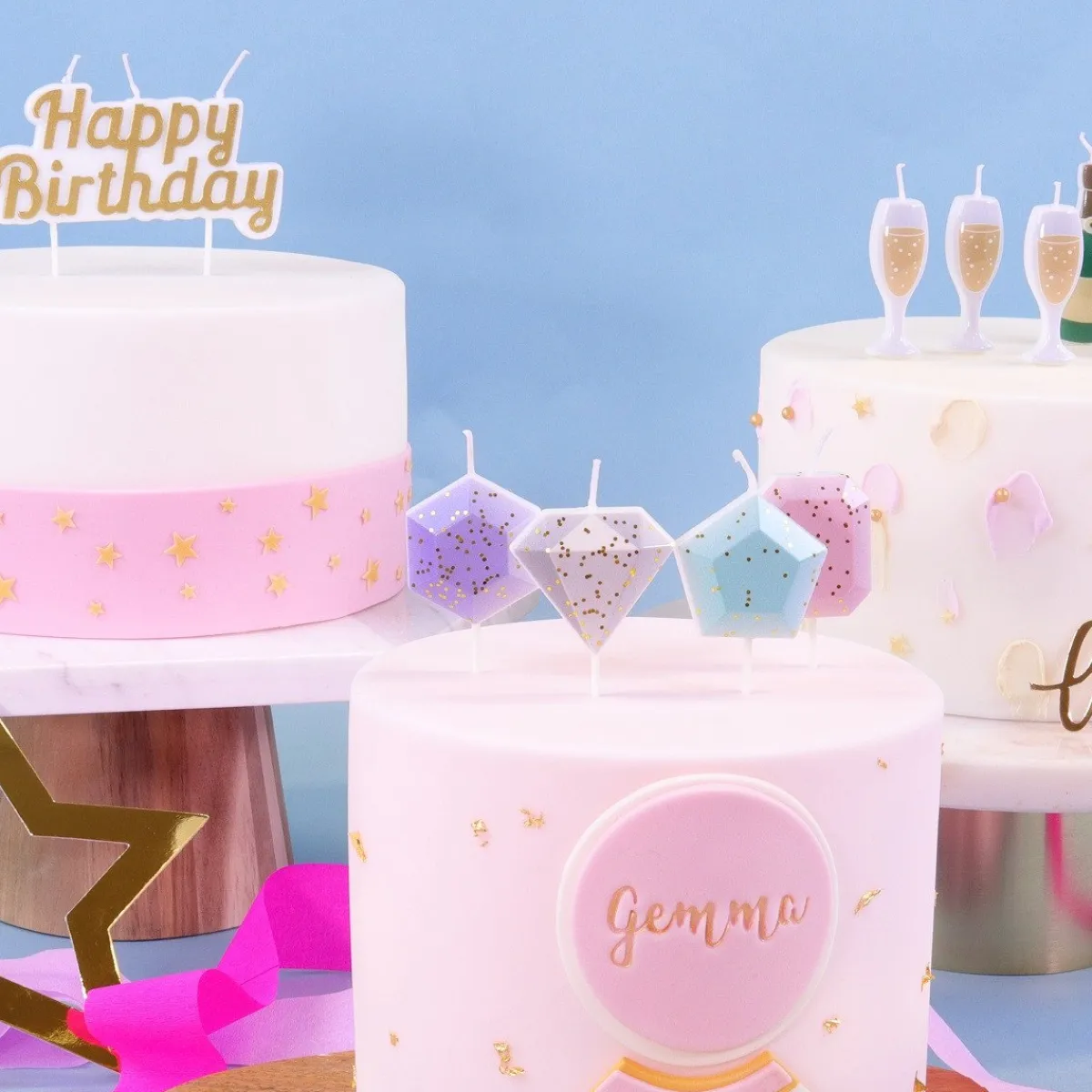 PME Taartkaarsje Happy Birthday Goud Sale