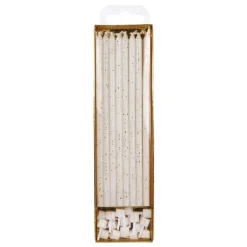 PME Taartkaarsjes Glitter Wit Extra Lang (15cm) Set/16 Best
