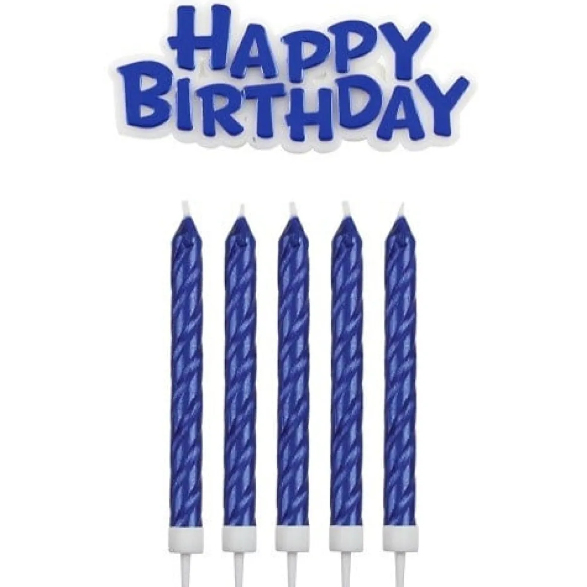 PME Taartkaarsjes Happy Birthday Blauw set/17 Sale