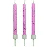 PME Taartkaarsjes Roze met glitter 10 stuks