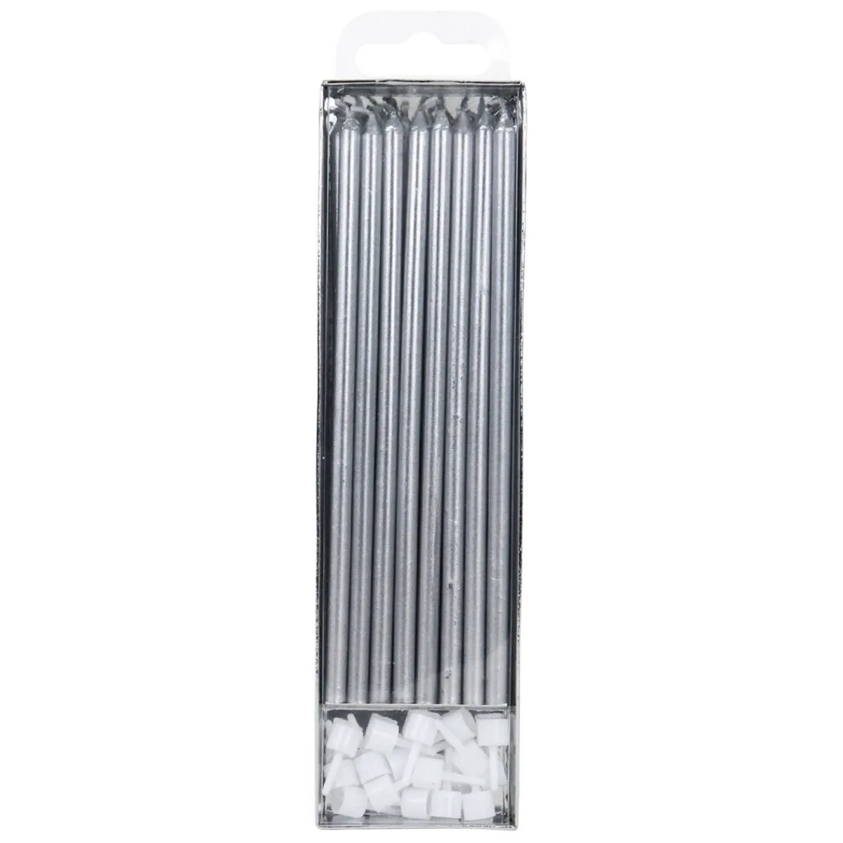PME Taartkaarsjes Zilver Extra Lang (15cm) Set/16 Best