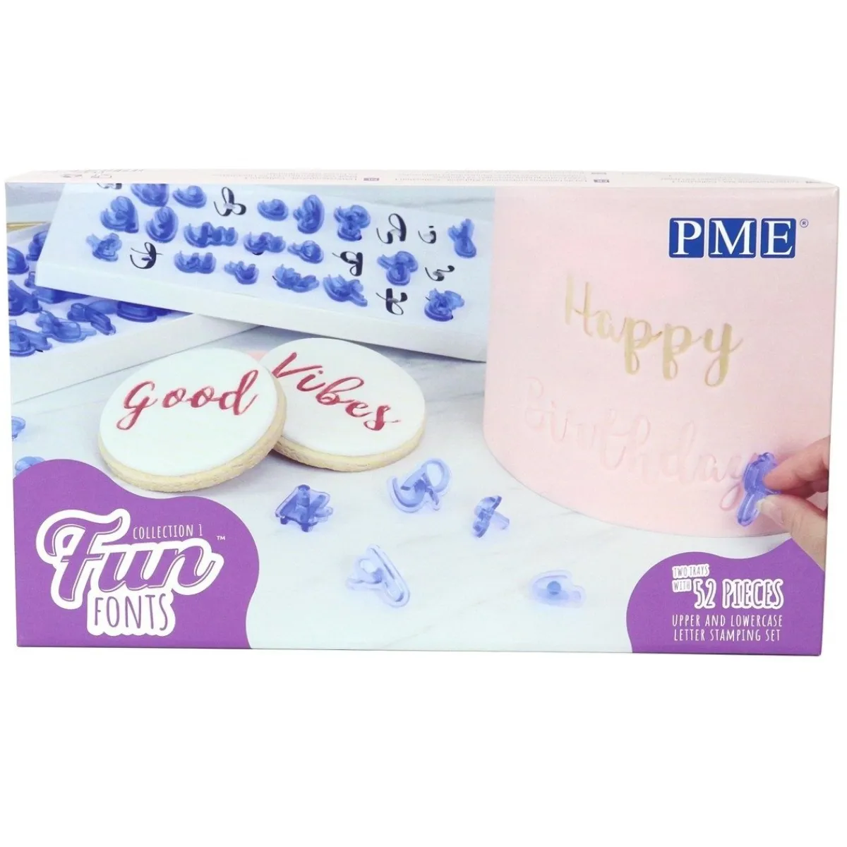 PME Tekst Stempelset Fun Fonts - Collectie 1