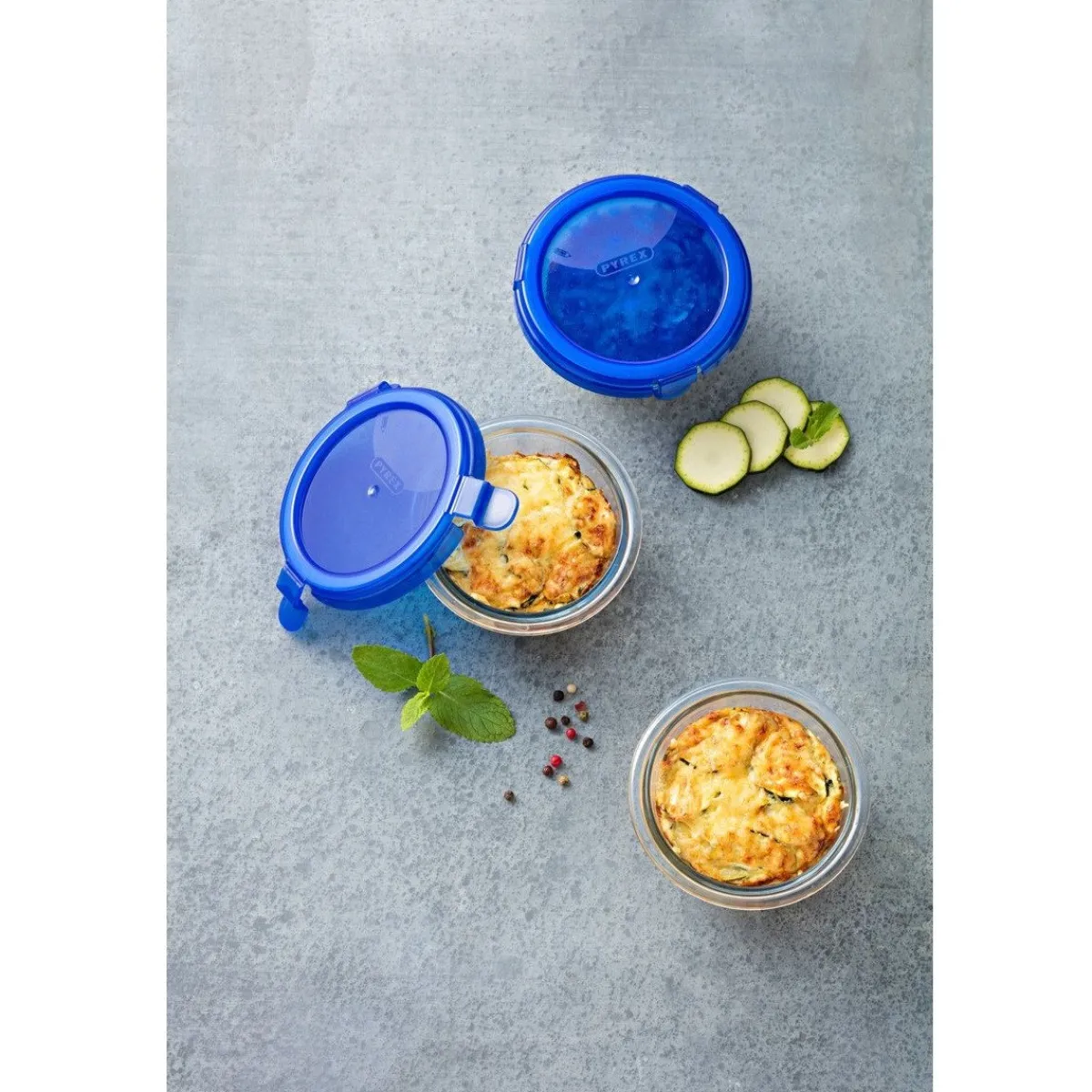 Pyrex Cook & Go Ovenschalen met Deksel Rond 0,2L Set/5 Discount