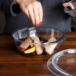 Pyrex 4-in-1 Ovenschaal Rond met Deksel 27x23x11cm New
