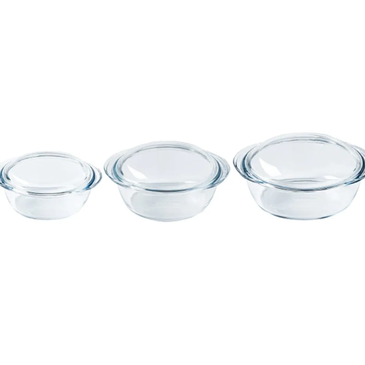 Pyrex 4-in-1 Ovenschalen met Deksel (1L/1,6L/2,3L) Set/3 Clearance