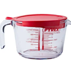 Pyrex Maatbeker met Deksel 1L New