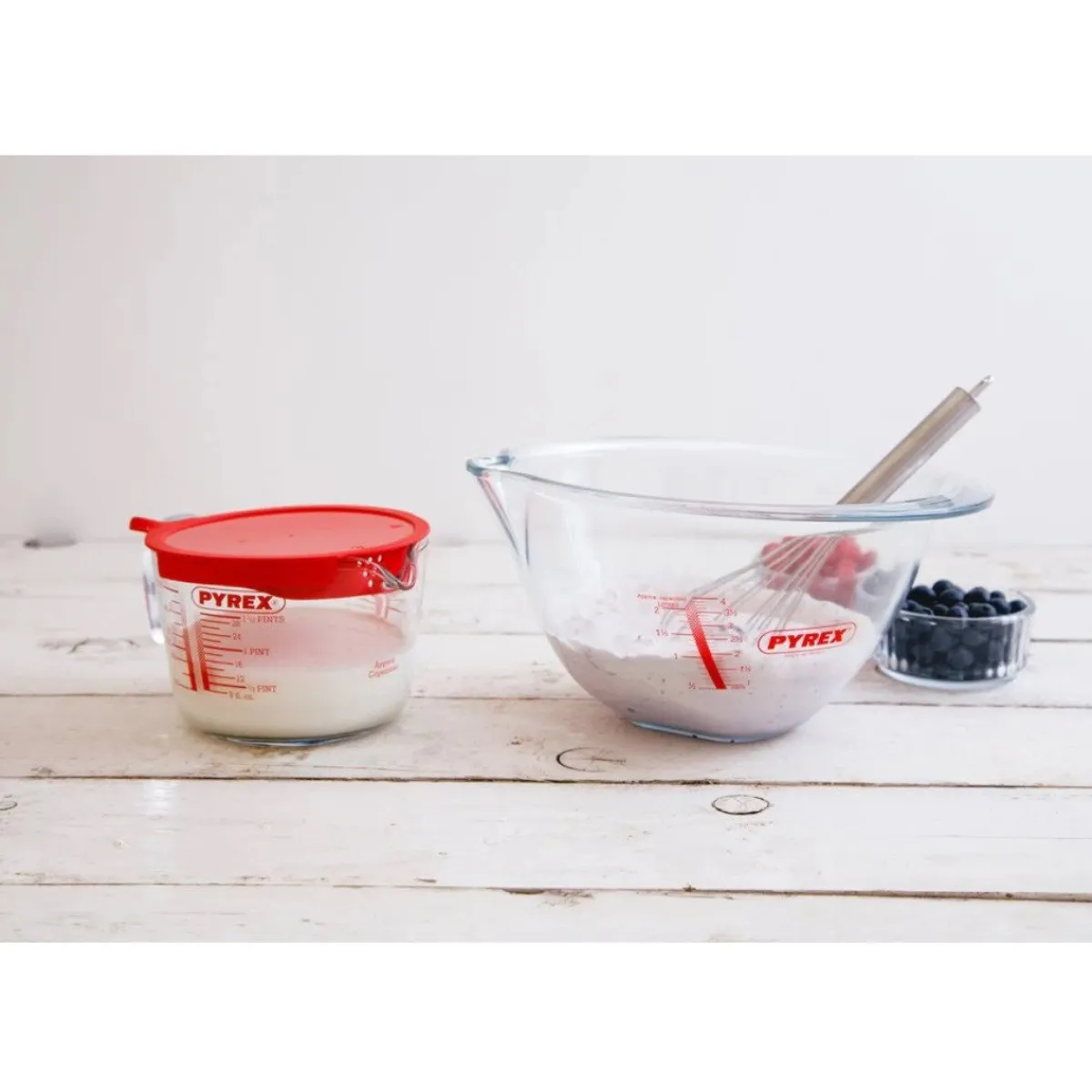 Pyrex Maatbeker met Deksel 1L New
