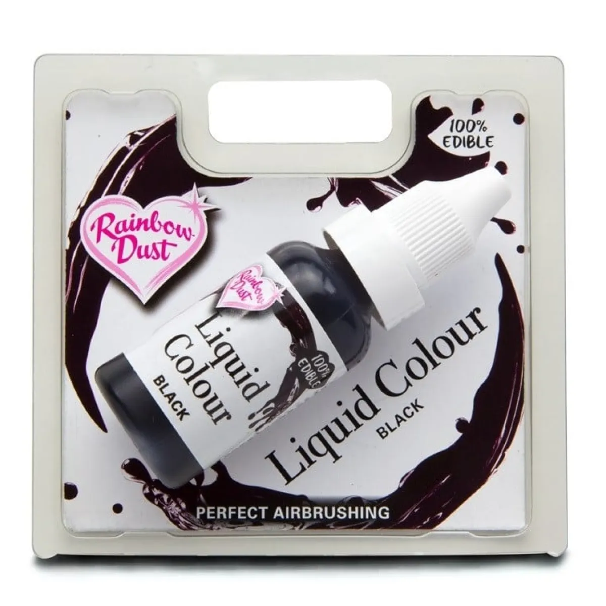 Rainbow Dust RD Liquid Colour Airbrush kleurstof Black 16 ml New