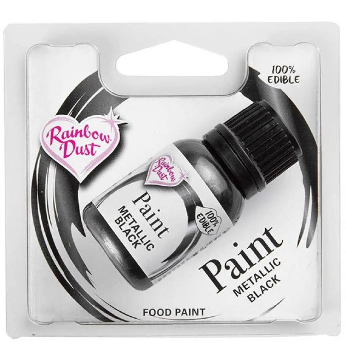 Rainbow Dust RD Metallic Food Paint Black 25ml