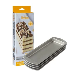 Decora Rechthoekige Bakvorm Lagen Cake 25,5x10,5x2(h)cm 4st. New