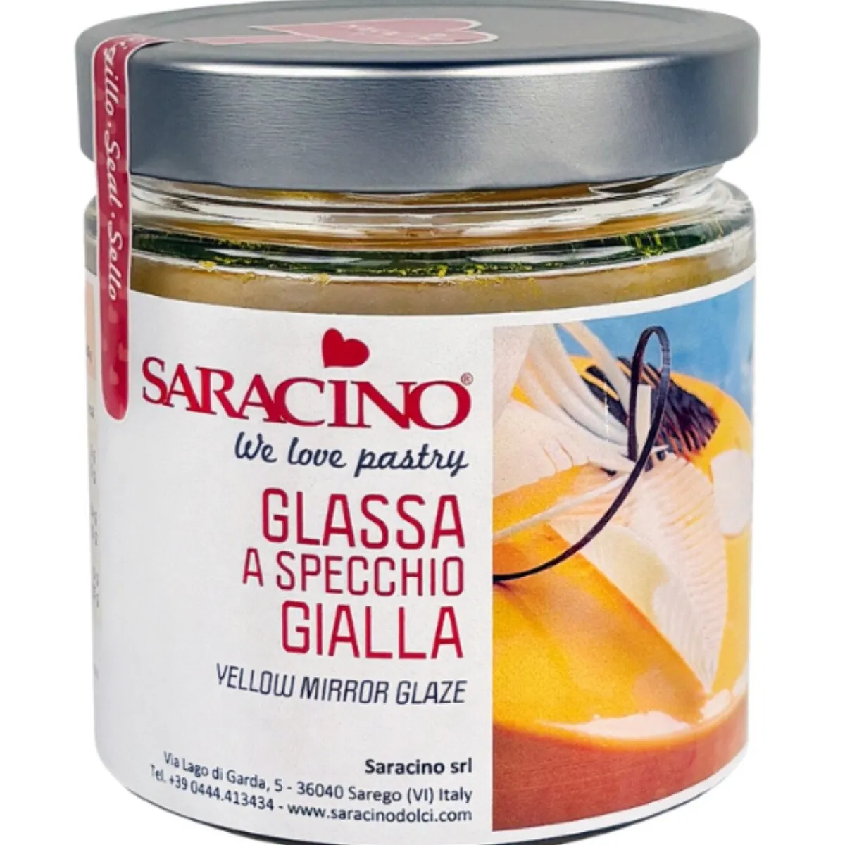 Saracino Mirror Glaze Geel 350g New