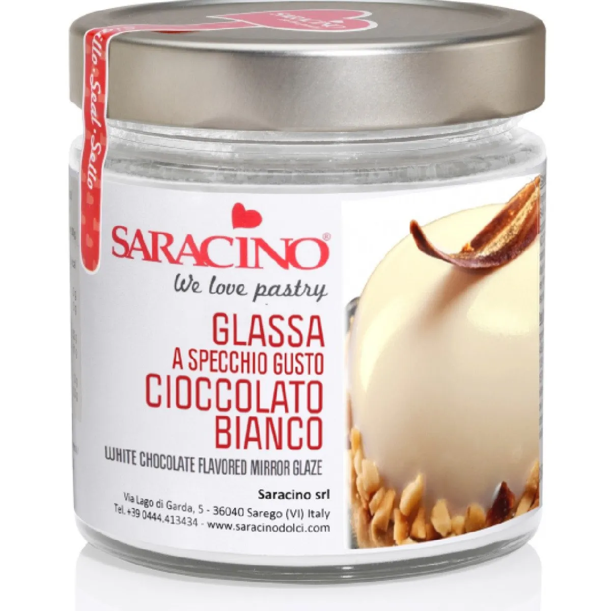 Saracino Mirror Glaze Witte Chocolade 350g Discount