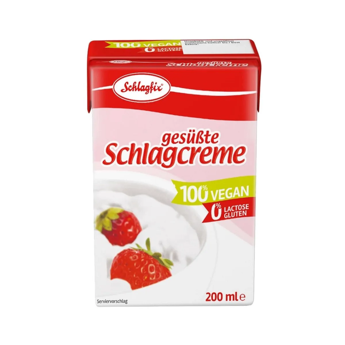 Schlagfix Plantaardige Slagroom Gezoet 200ml Clearance