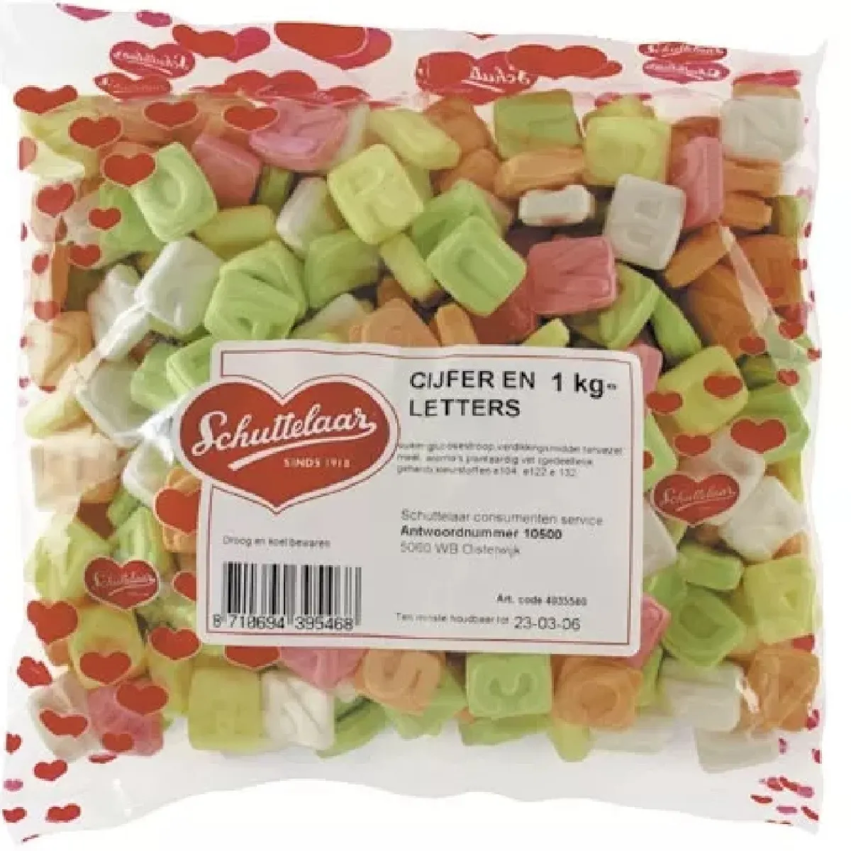 Overig Schuimpjes Sinterklaas Cijfers & Letters 1kg New