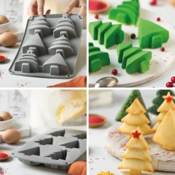 Decora Siliconen Bakvorm Kerstbomen 30x17x3(h) cm Hot