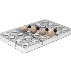 Silikomart Bonbonvorm Rond (24) + Choco Stamps (4) Ø3,1cm Sale