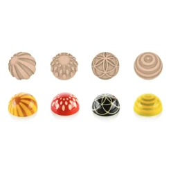 Silikomart Bonbonvorm Rond (24) + Choco Stamps (4) Ø3,1cm Sale