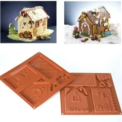 Silikomart Chocolade Vormset Koekhuisje 180x115 h160mm set/2 Hot