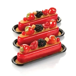 Silikomart Gebakschoteltje Eclair Zwart 14x3,2cm 100st. Best
