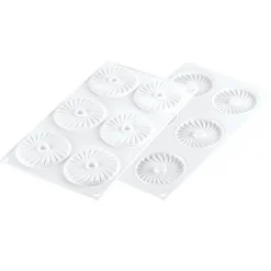 Silikomart Siliconen Bakvorm Plissé (6x) Ø7,5x0,8cm Clearance