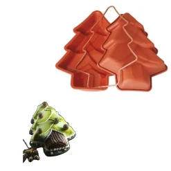 Silikomart Siliconen Bakvorm Kerstboom 28x20x4cm + Ring Hot