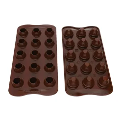Silikomart Siliconen Bonbonvorm Chocolade Ei (15x) Ø2,3x3cm New