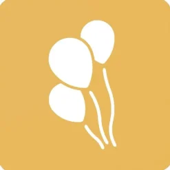 Silikomart Siliconen Stencil Ballon 12x6,2x0,1cm Set/2 Discount