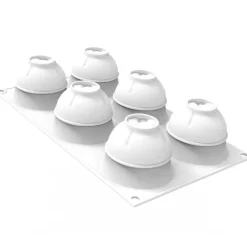 Silikomart Siliconen Vorm Atome (6x) Ø6,3x5,5cm** Hot