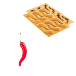 Silikomart Siliconen Vorm Chilipeper (12) 91x31x16mm** Online