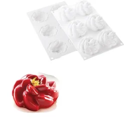 Silikomart Siliconen Vorm Fleur (6) Ø67-99x35mm Outlet