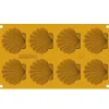 Silikomart Siliconen Vorm Schelp (8x) 7,2x6,5x0,9cm New