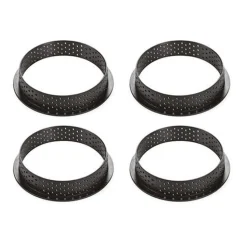 Silikomart Taartring Exoglass Geperforeerd Ø10x2 Set/4 New